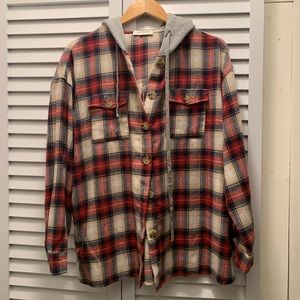 The Post Hooded Plaid Shirt